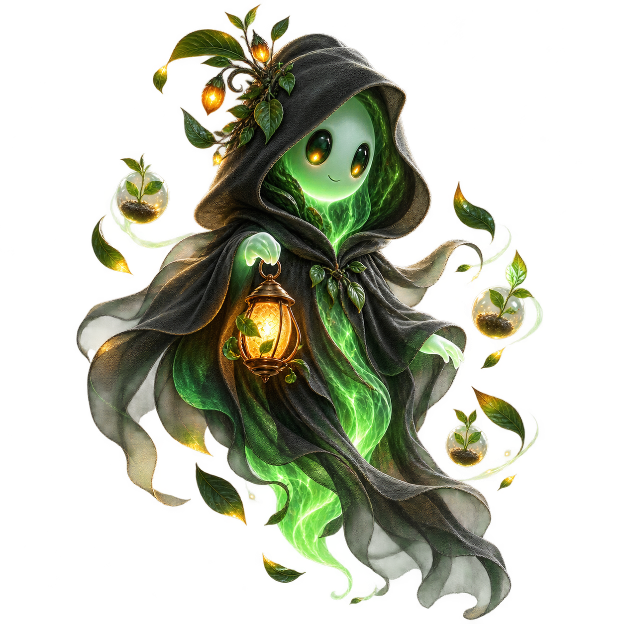 Greenhouse Ghost original character concept for the grower workspace