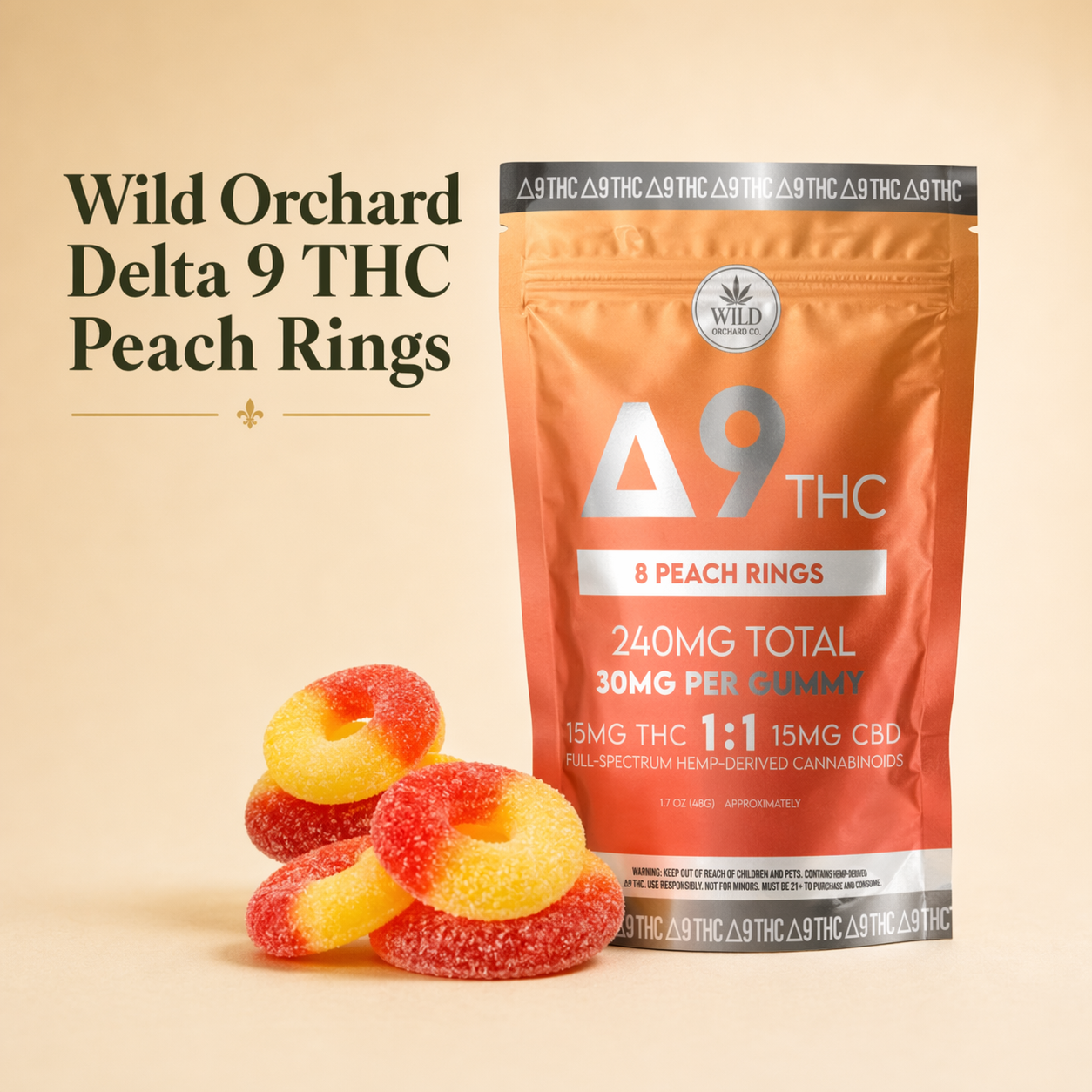 Wild Orchard Delta 9 THC Peach Rings